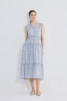 The Perfect Resort Floral Maxi in Periwinkle Blue Longshot