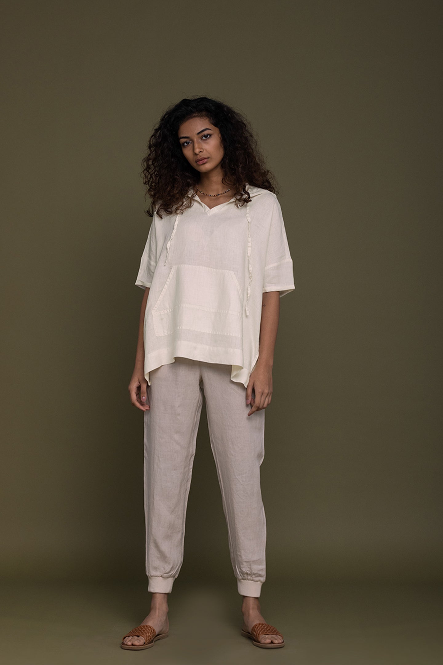 Reistor The Hemp Hoodie in an off white shade with a relaxed fit, breathable hemp fabric, and effortless everyday style
