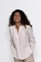 Reistor The Wild River Shirt in Off White for women, crafted from breathable sustainable fabric with a relaxed fit, full sleeves and a timeless everyday style.