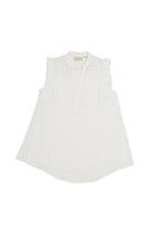 Reistor Wind in my Hair Shirt in White breathable women's top with flutter sleeves and a relaxed shape