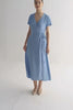 Maxi Wrap Dress in Light Blue
