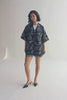 Oversized Shirt with Front-ties in Animal Print