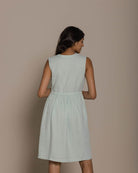 Reistor Pina Colada Season Dress with a sleeveless design, gathered waist and breathable sustainable fabric in soft mint