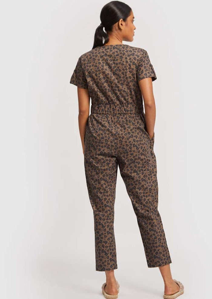Spotted Overlap Jumpsuit